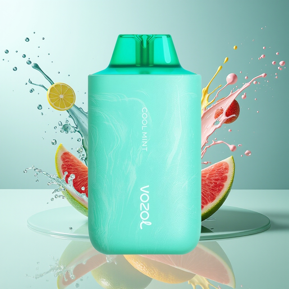 VOZOL STAR 6000/8000 V2 Engangs Vape Kjølig Mynte Norge Engros 65% PCR 14/16ML 500mAh 0/20/50mg 6000/8000 Puffs