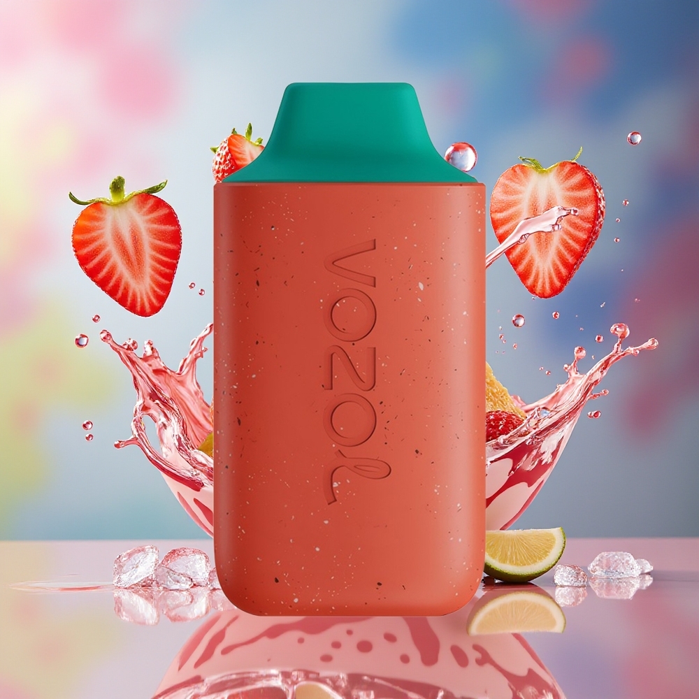 VOZOL STAR 6000 Engangsvaper Jordbæriskrem Norge Engros 65% PCR Type-C 14ML 500mAh 50mg