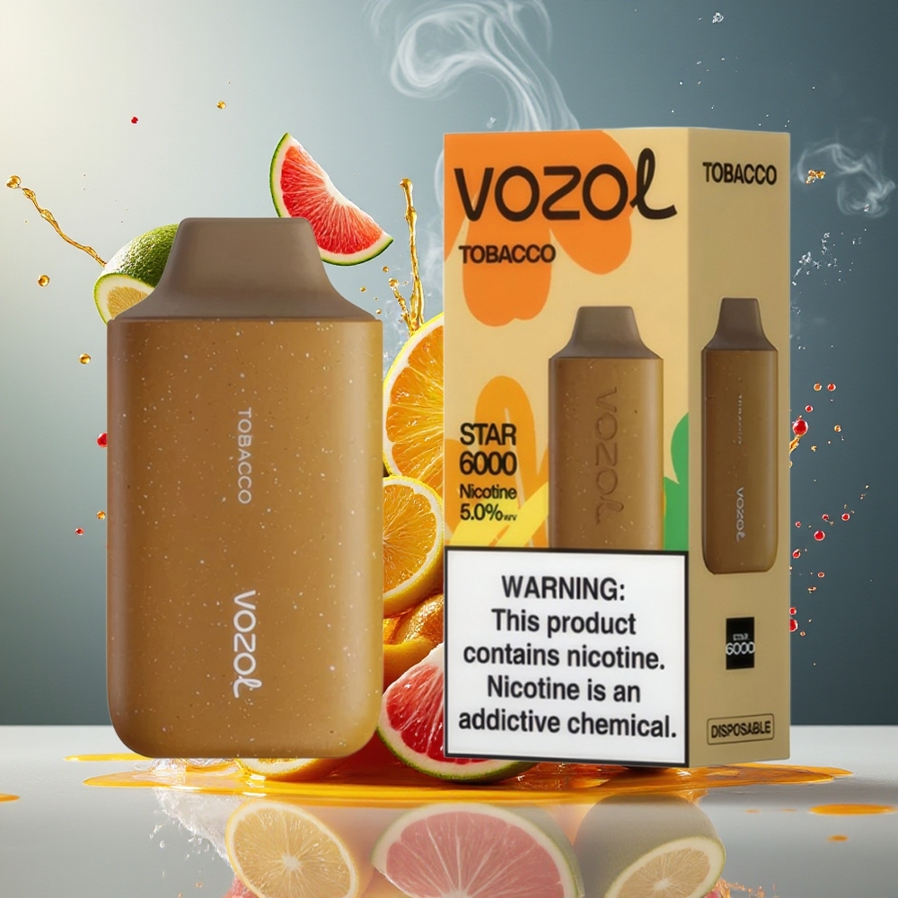 VOZOL STAR 6000 Norge Engros 14ML 6000 Puffs 50mg Tobakk