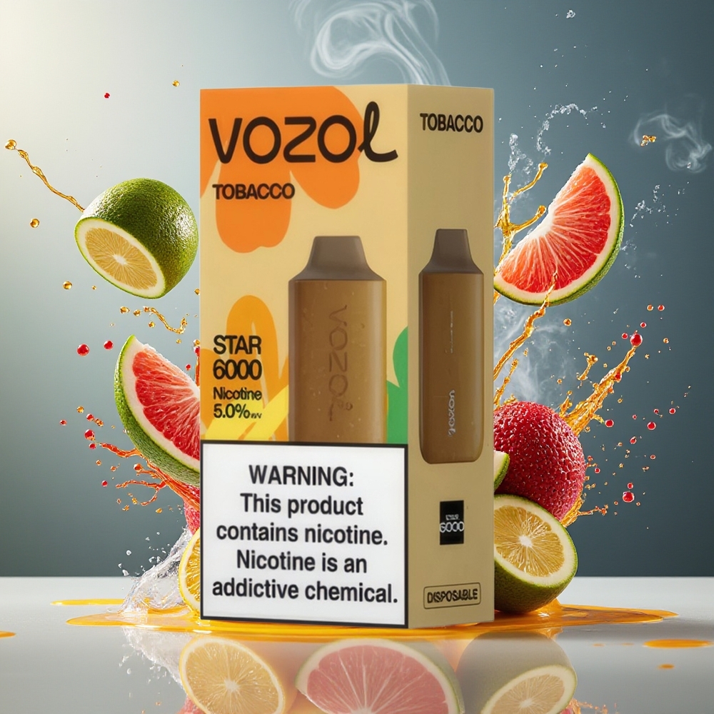 VOZOL STAR 6000 Norge Engros 14ML 6000 Puffs 50mg Tobakk