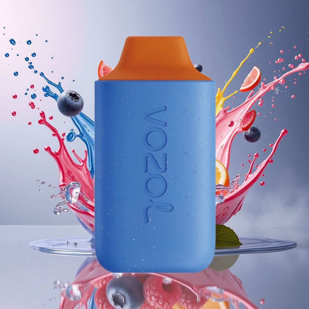 VOZOL STAR 6000 Norge Engros Blåbær Bringebær Kirsebær 65% PCR 14ML Type-C 6000 Puffs