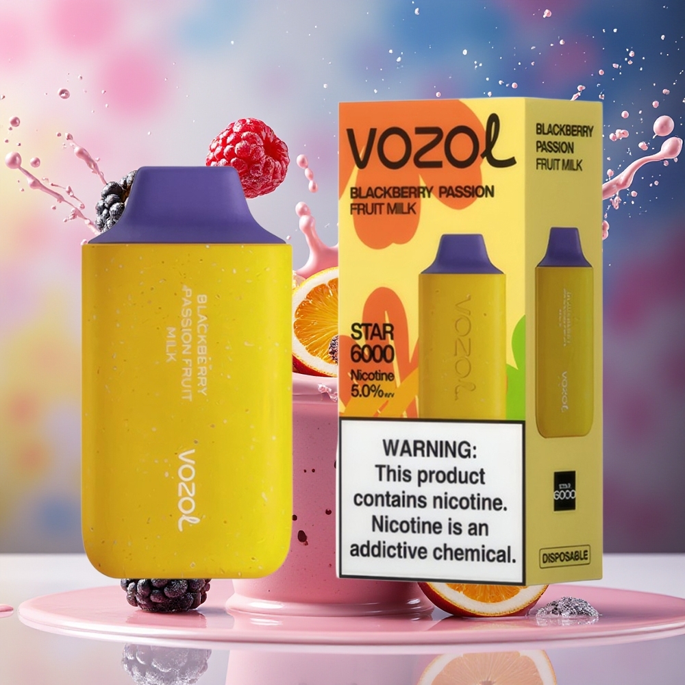 VOZOL STAR 6000 Norge Engros Engangsvape Bjørnebær Pasjonsfrukt Milk 14ML 6000 Puffs