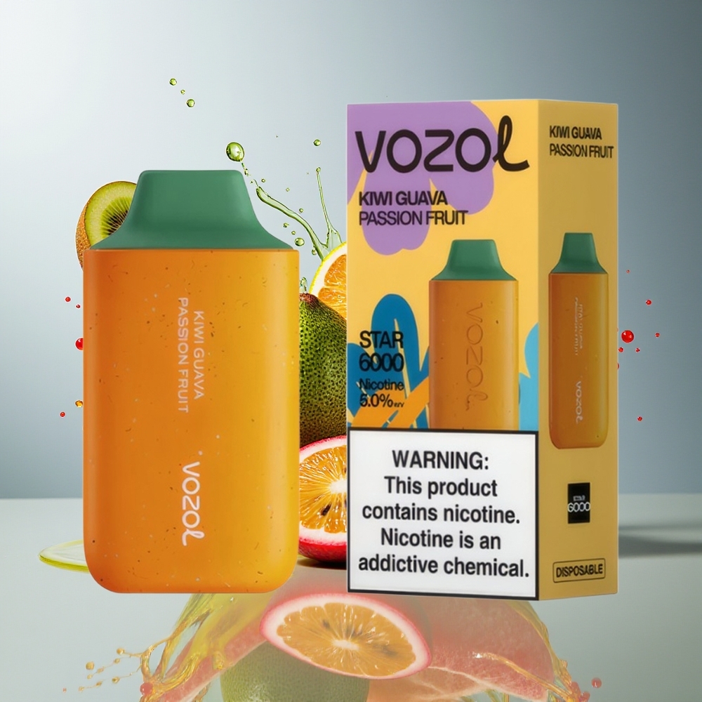 VOZOL STAR 6000 Norge Engros Kiwi Guava Pasjonsfrukt 14ML 6000 Puffs Type-C
