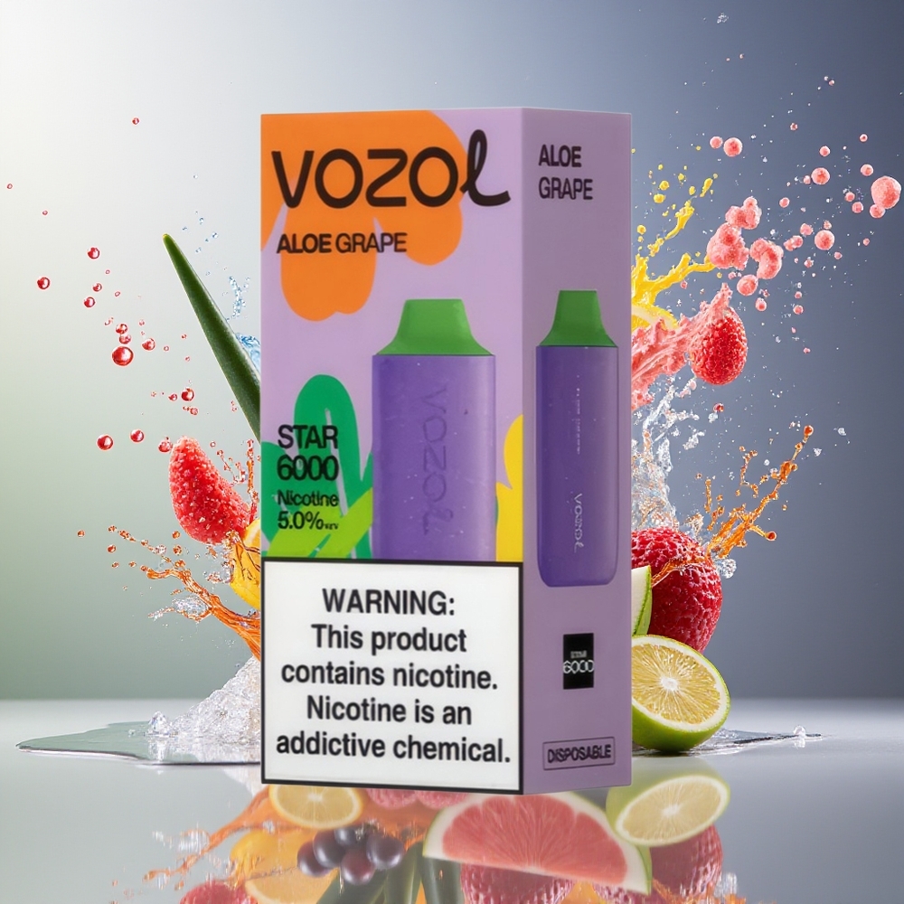 VOZOL STAR 6000 Norge Engros Type-C 14ML Aloe Drue 6000 Puffs
