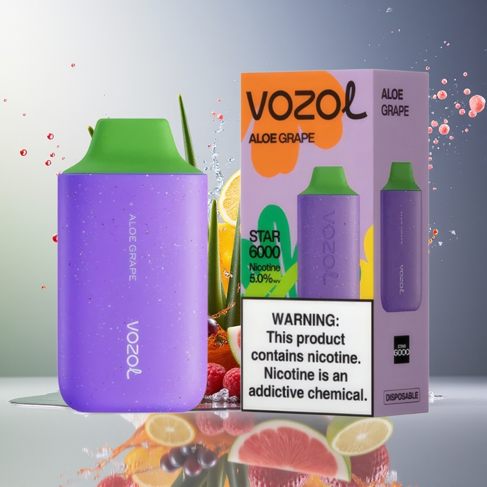 VOZOL STAR 6000 Norge Engros Type-C 14ML Aloe Drue 6000 Puffs