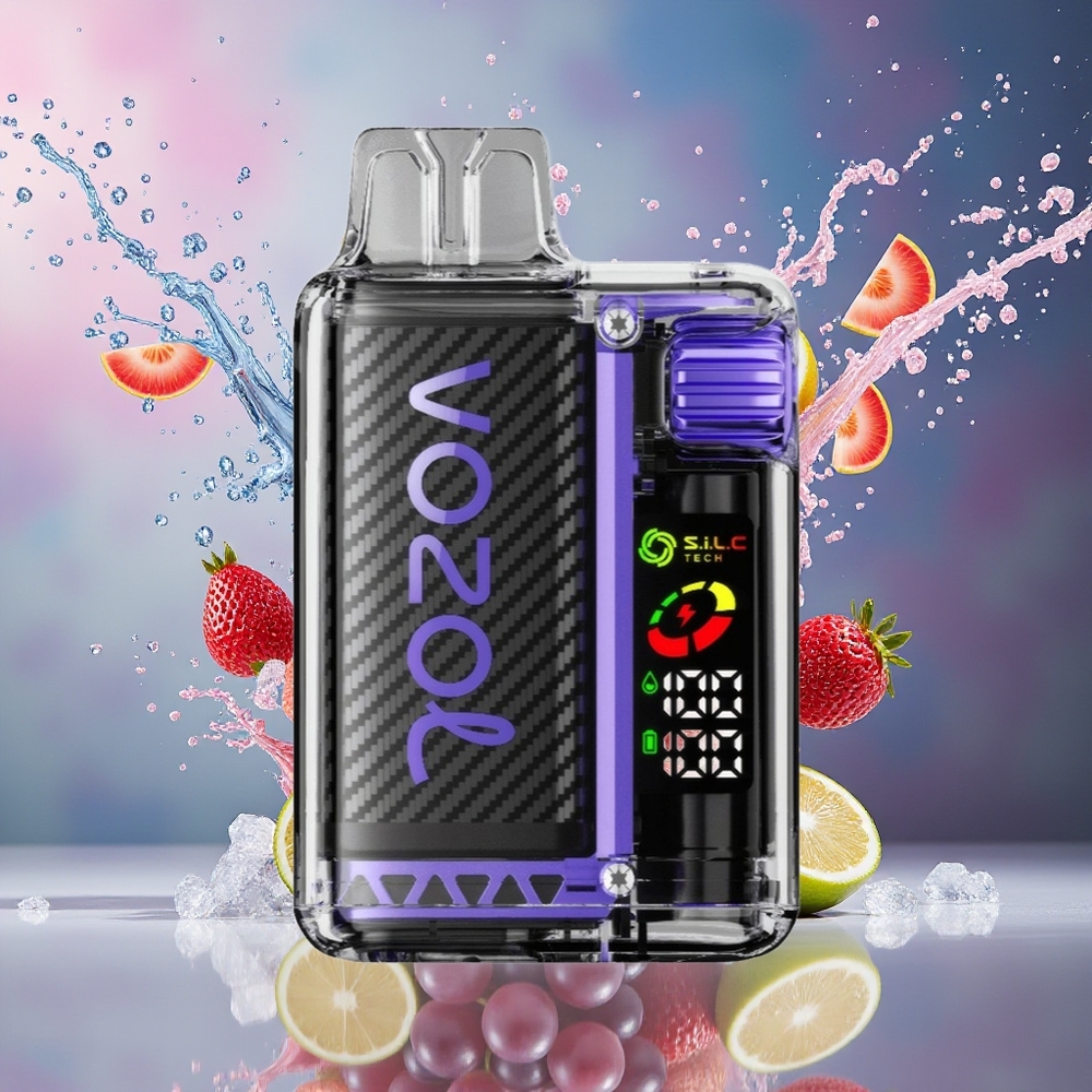 VOZOL Vista 20000 Puffs Norge Engros MTL 6-nivå Watt Justering Drue Is Recycle 650mAh