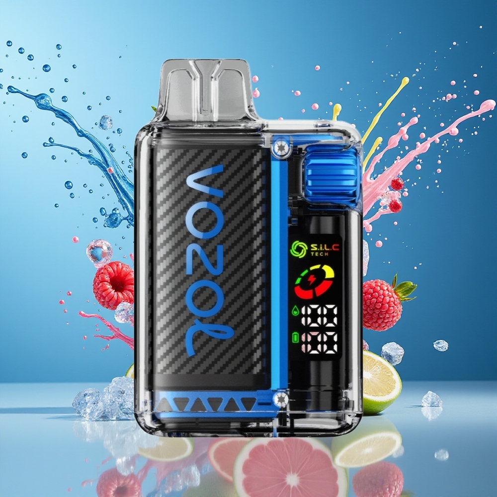 VOZOL Vista 20000 Puffs Norsk Engros Blå Bringebær Is Rechargeable 650mAh OLED MCU