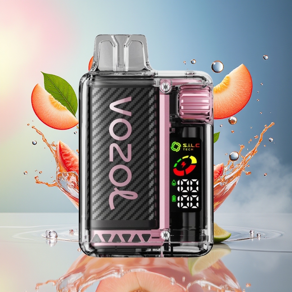 VOZOL Vista 20000 Puffs OMLAD Skjerm MTL Norge Engros Fersken Is