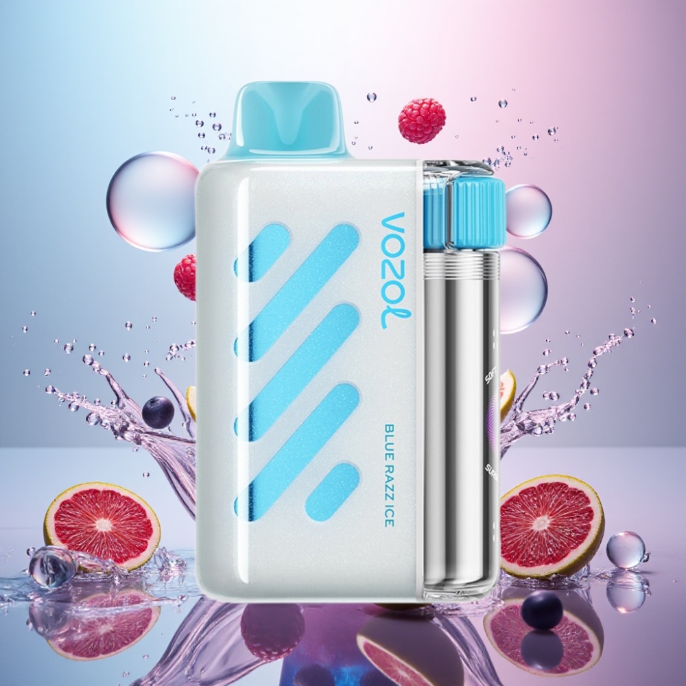 VOZOL VISTA 40000 Puffs MTL Laderbar Vape Blå Bringebær Is Norge Engros