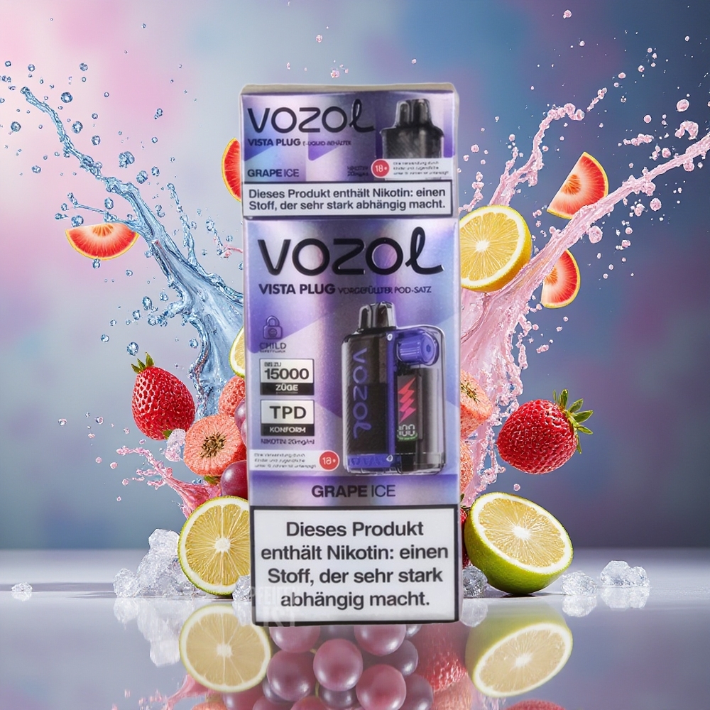 VOZOL VISTA PLUG 6000/10000 Norge Engros 650mAh 0/20mg/ml Druer Is