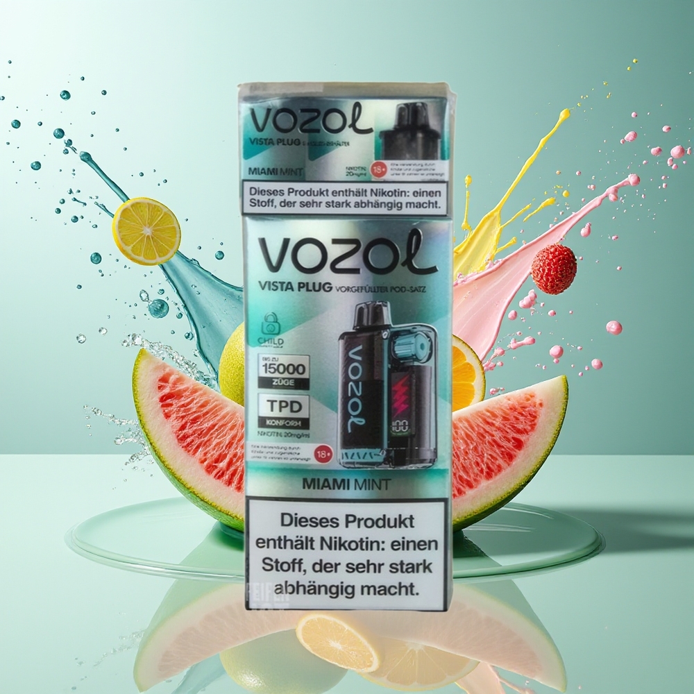 VOZOL VISTA PLUG 6000/10000 Norge Engros 650mAh 0/20mg/ml Miami Mynte
