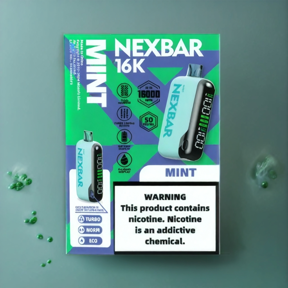 Wotofo NexBar 16000 Puffs Norge Engros Mynte Dual Mesh Type-C 20ml