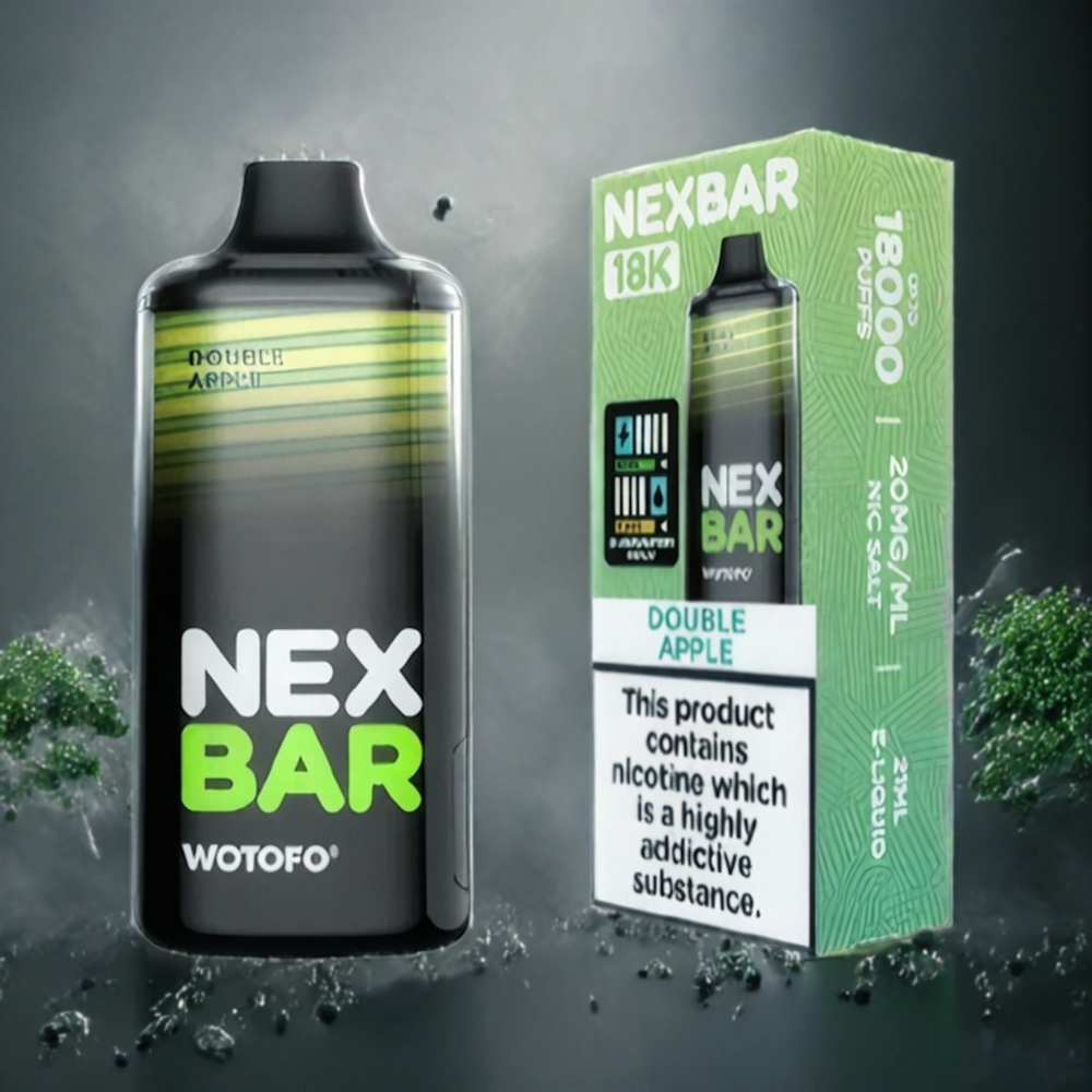 Wotofo NexBar 18000 Norge Engros Dobbel Eple 21ml 750mAh Dual nexMESH