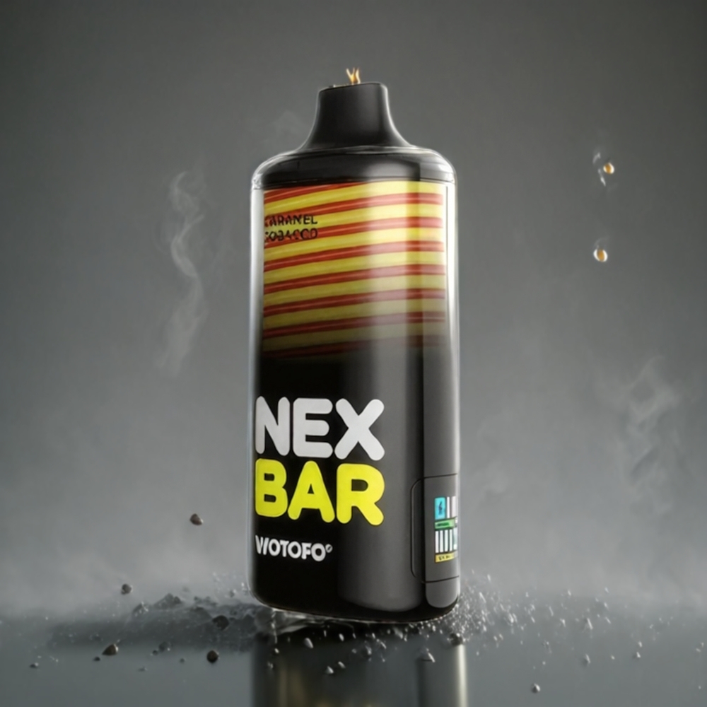 Wotofo NexBar 18000 Norge Engros Dual nexMESH Type-C Justerbar Luftstrøm Karamell Tobakk