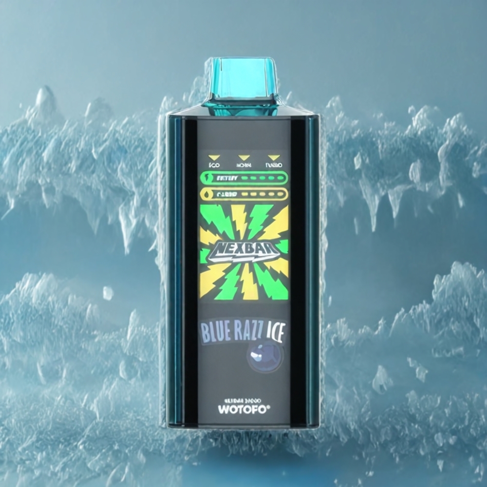 Wotofo NexBar 20000 Puffs Norge Engros Type C Blå Bringebær Is Dual nexMESH