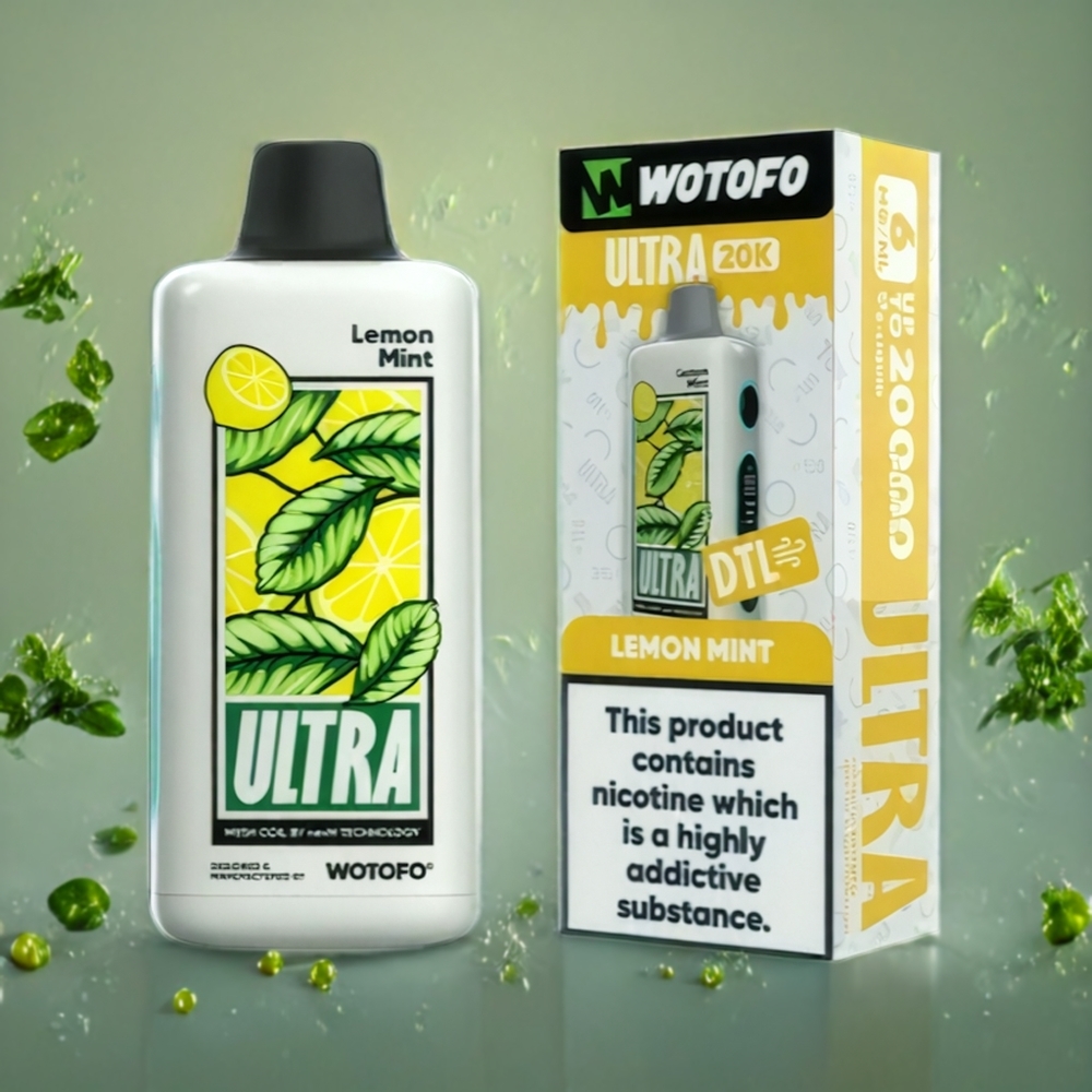 Wotofo Ultra 20000 DTL Engangs Vape Sitron Mynte Norge Engros 22ml 1000mAh Mesh